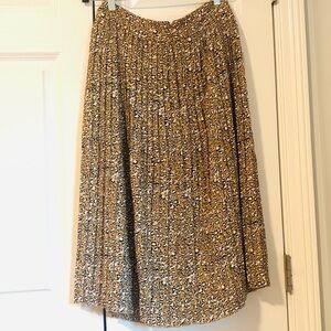 J. Crew Factory Leopard Print Midi Skirt